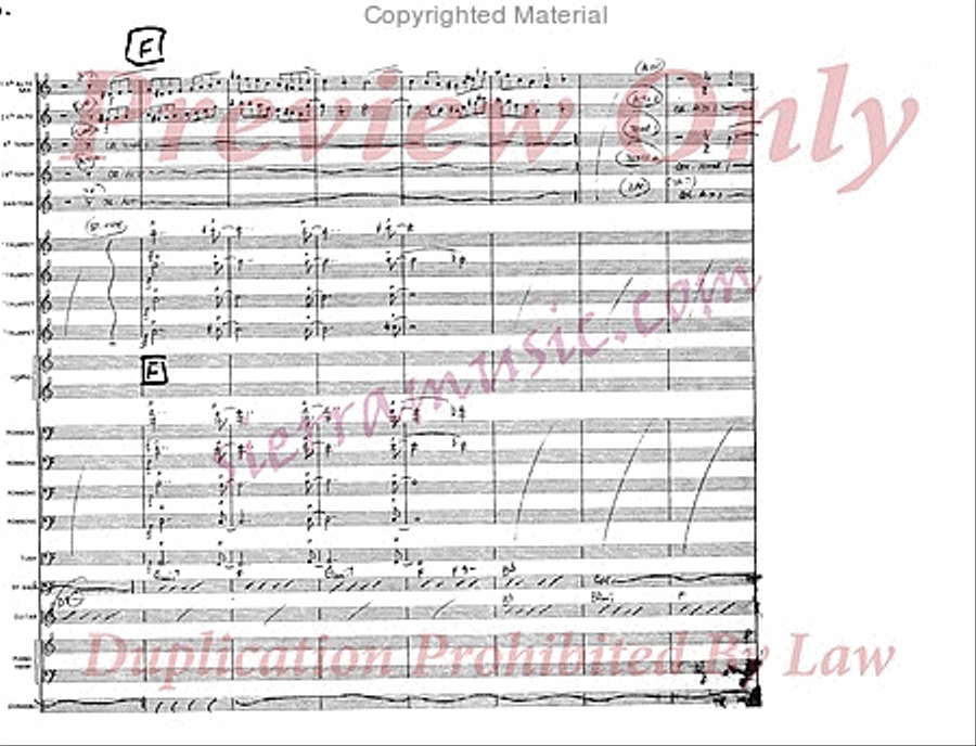 Invention For Guitar And Trumpet Jazz Ensemble scores gallery preview page 11