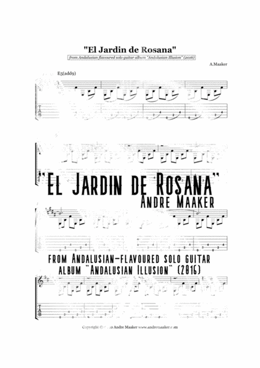 El Jardin de Rosana (Rosana's Garden) - solo guitar work. image number null
