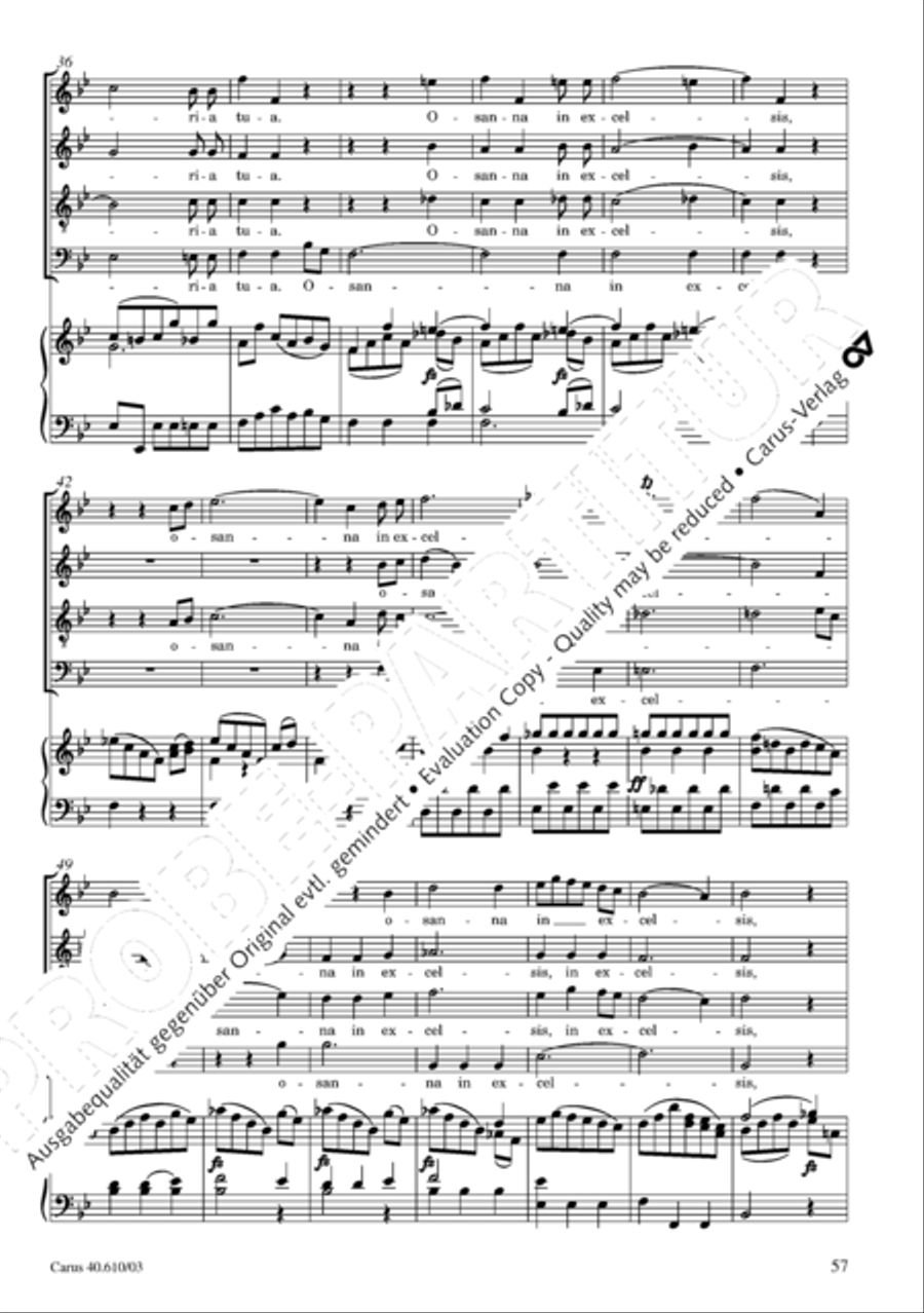 Theresienmesse in B 4-Part scores gallery preview page 58