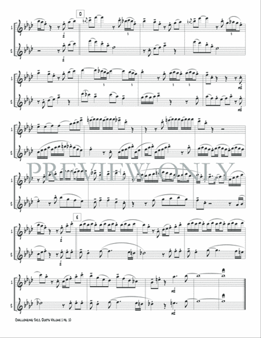 Challenging Jazz Duets, Volume 1 Flute Duet scores gallery preview page 12