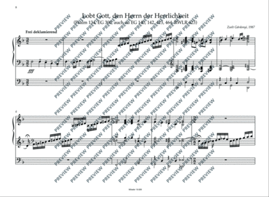Five organ chorales from the Geneven psalter Organ scores gallery preview page 9