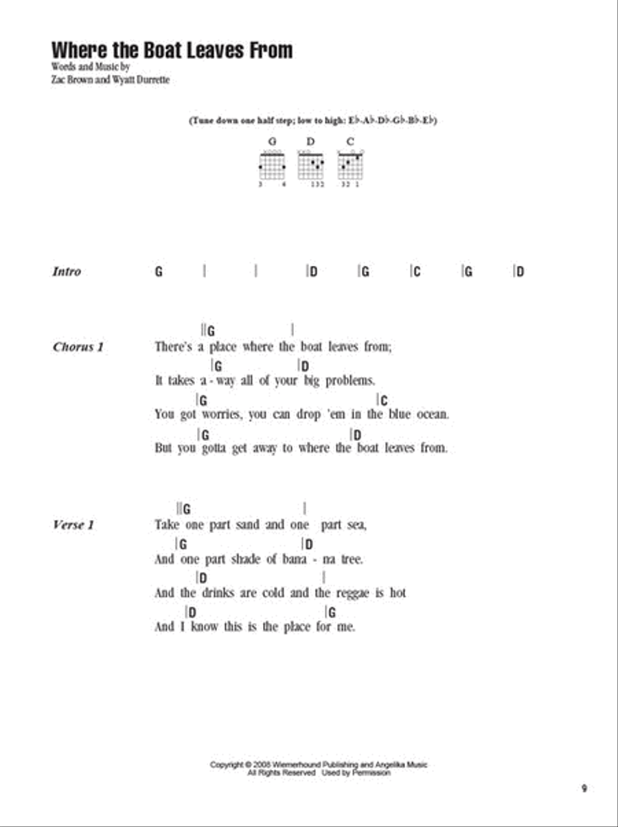Zac Brown Band – Strum & Sing Electric Guitar scores gallery preview page 5
