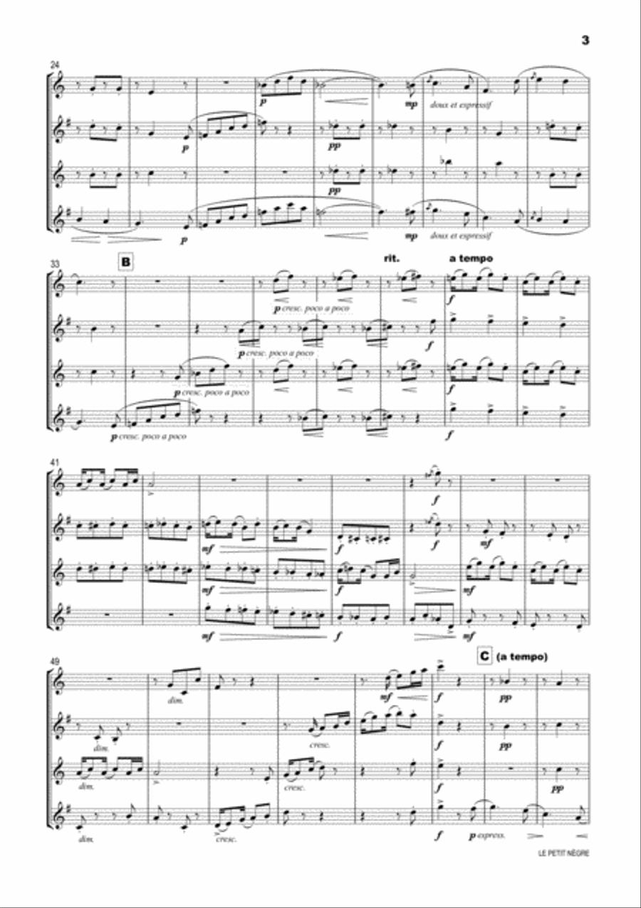Le Petit Nègre Woodwind Quartet scores gallery preview page 4