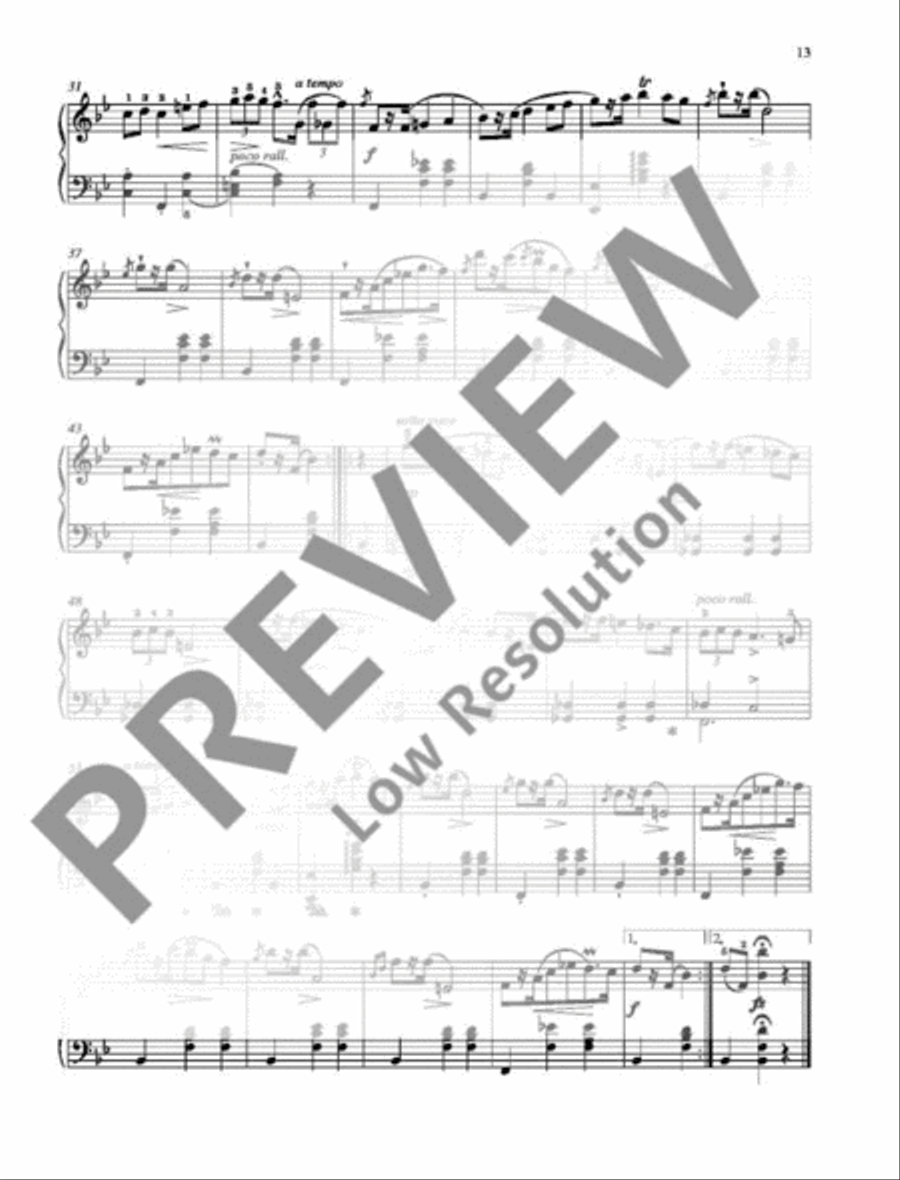 Mazurka B-flat major Piano Solo scores gallery preview page 3