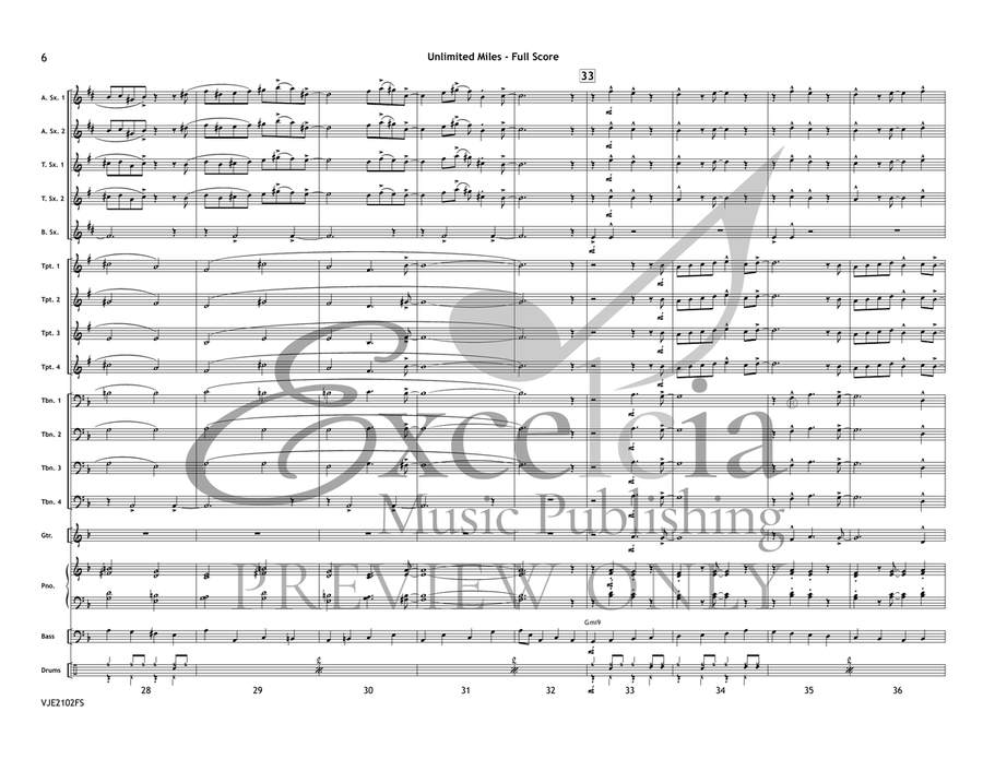 Unlimited Miles Jazz Ensemble scores gallery preview page 7