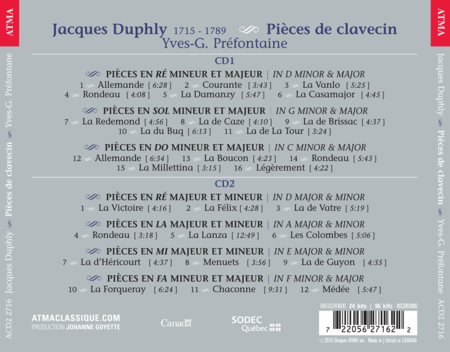 Jacques Duphly: Pieces de clavecin image number null