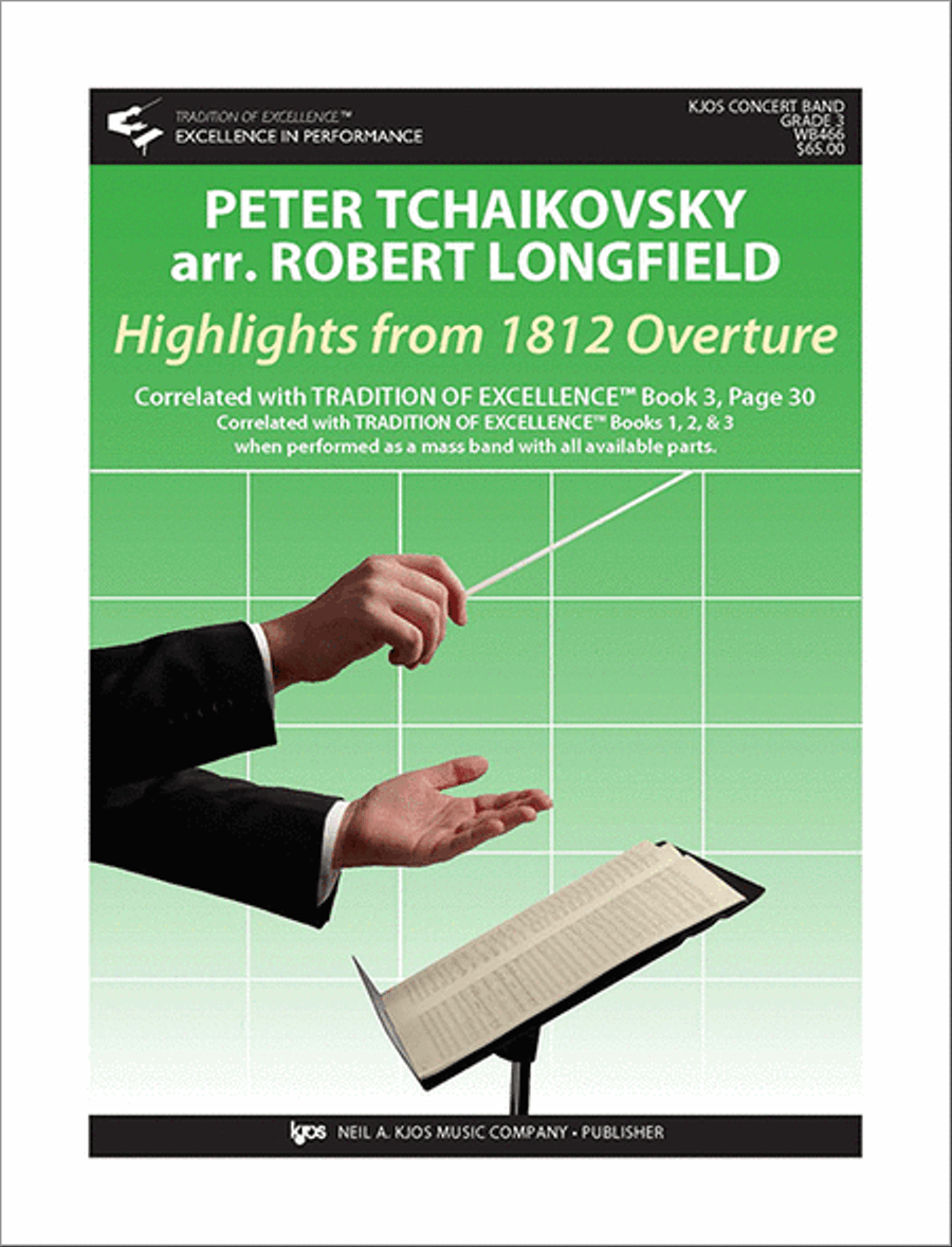 Highlights from 1812 Overture Concert Band scores gallery preview page 1