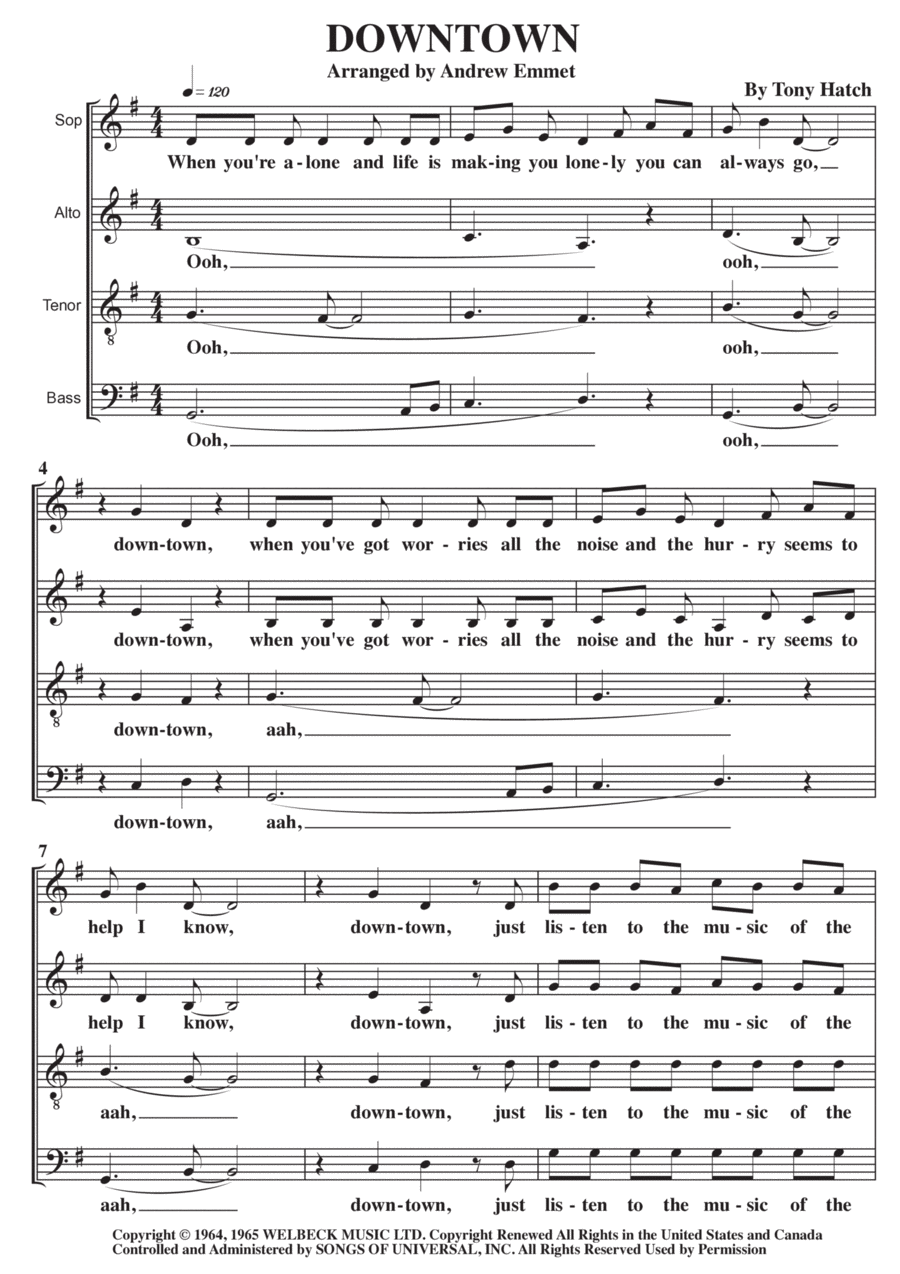 Downtown 4-Part scores gallery preview page 1
