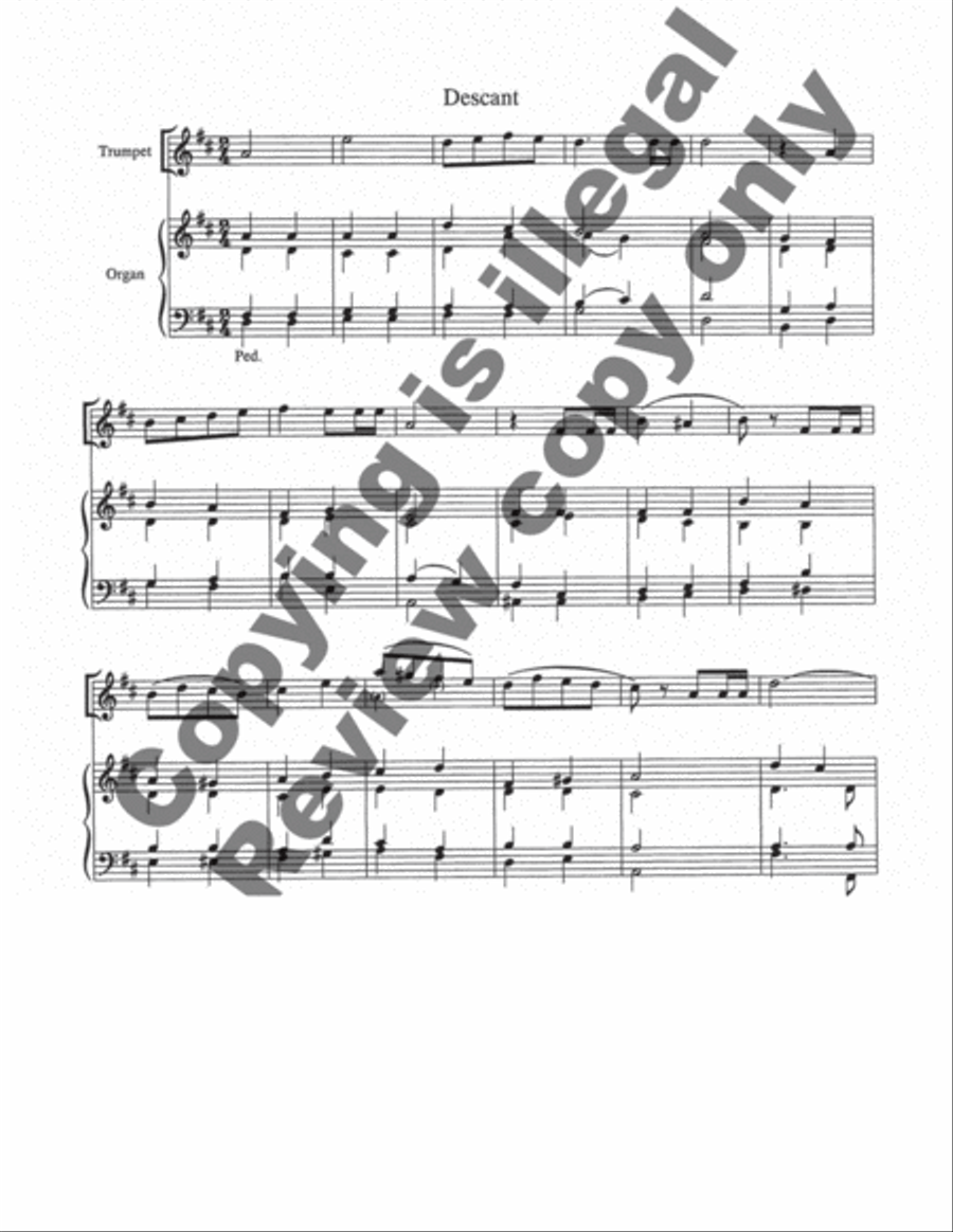 Hymn Introductions and Descants for Trumpet and Organ, Set 2 Trumpet scores gallery preview page 8