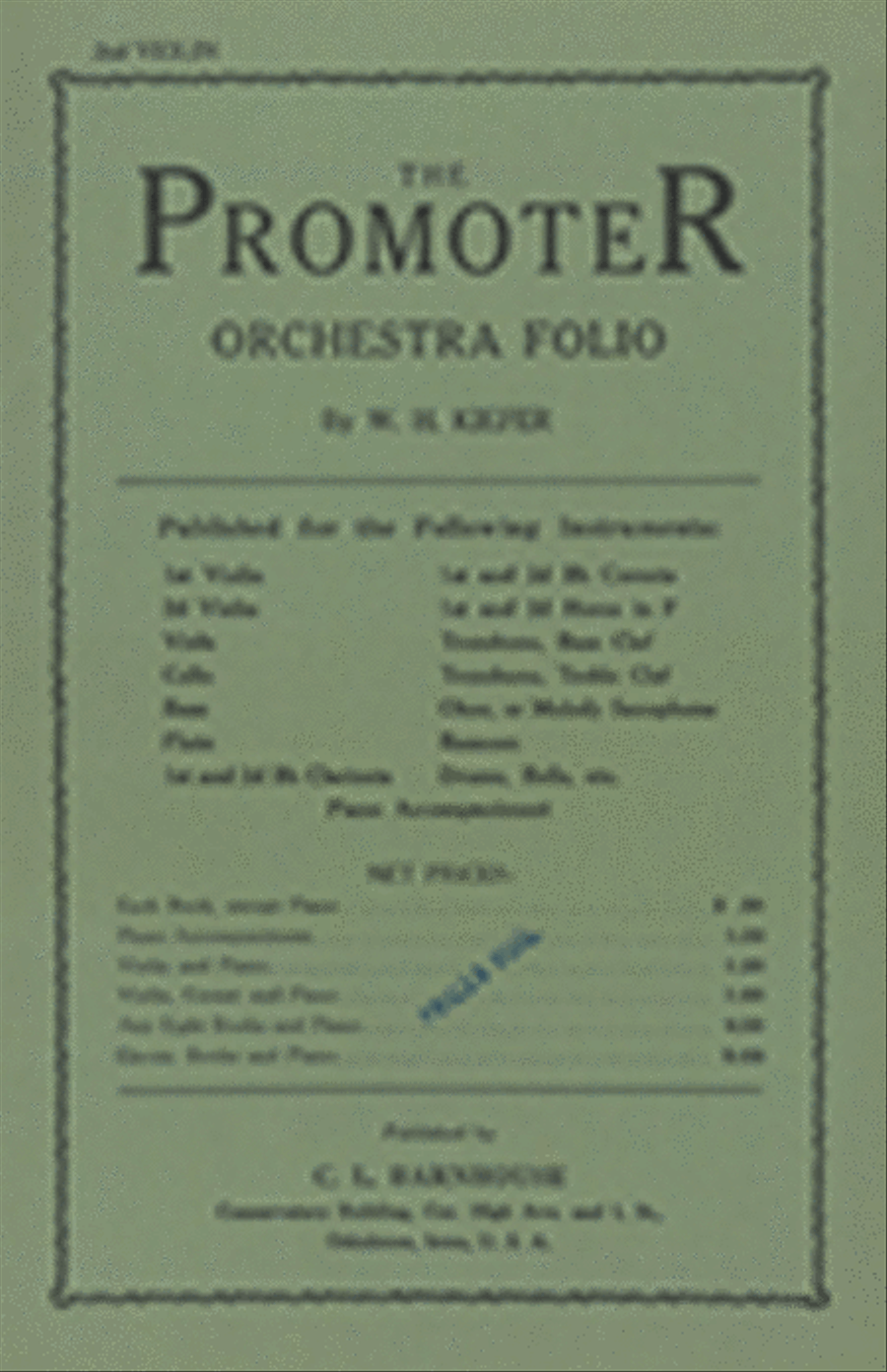 Promoter Orchestra Folio School and Community scores gallery preview page 1