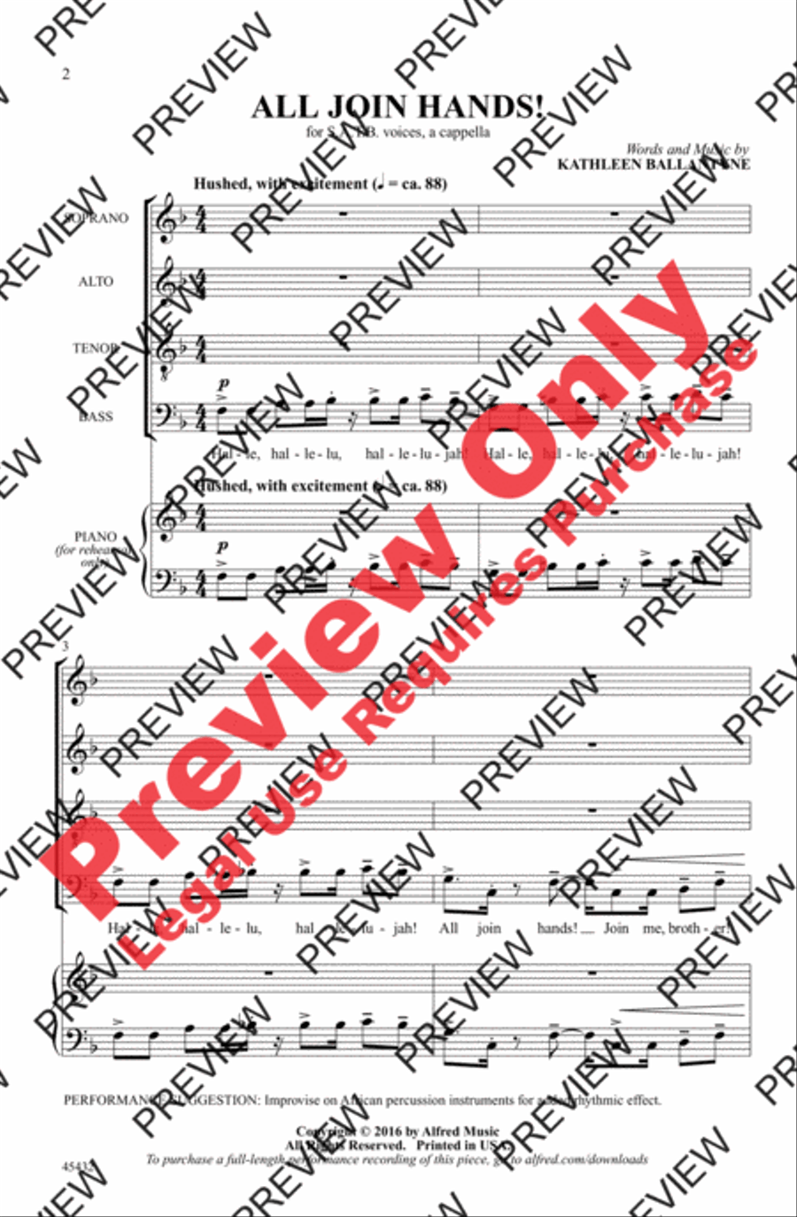 All Join Hands! 4-Part scores gallery preview page 2
