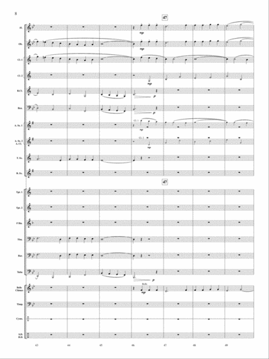 Swedish Hymn of Praise Concert Band scores gallery preview page 8