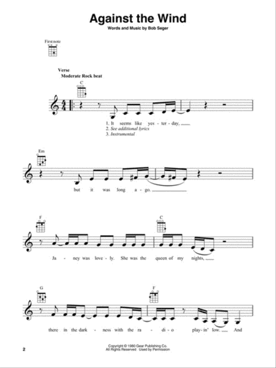 Classic Rock Ukulele Songbook Ukulele scores gallery preview page 3