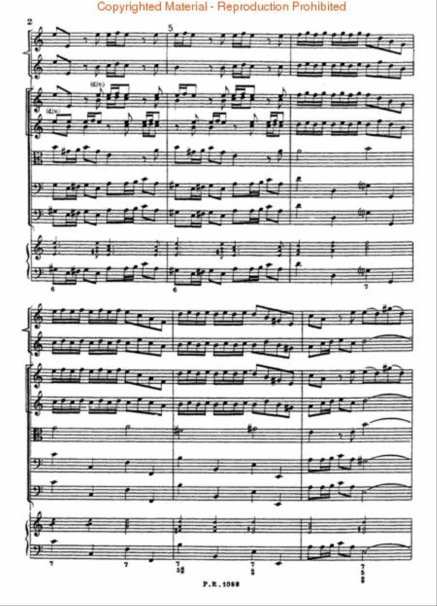 Concerto in A Minor for 2 Violins Strings and Basso Continuo, Op.3 No.8, RV522 Orchestra scores gallery preview page 3