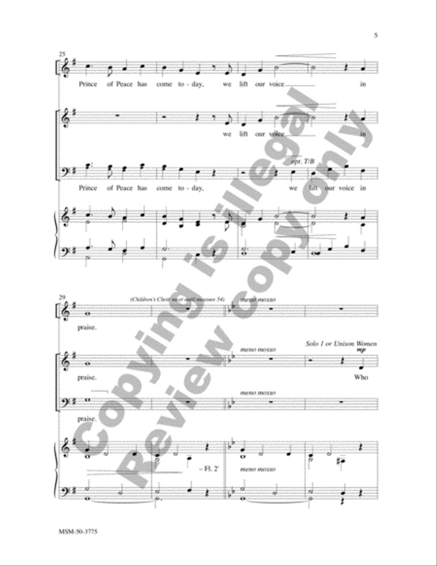 Hosannas Everywhere 4-Part scores gallery preview page 5