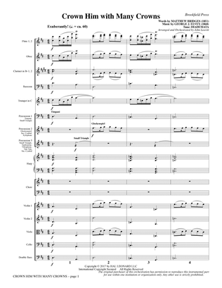Book cover for Crown Him with Many Crowns - Full Score