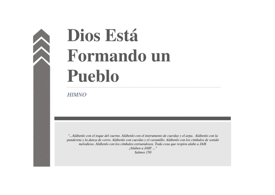 Dios está formando un pueblo Marching Band scores gallery preview page 1