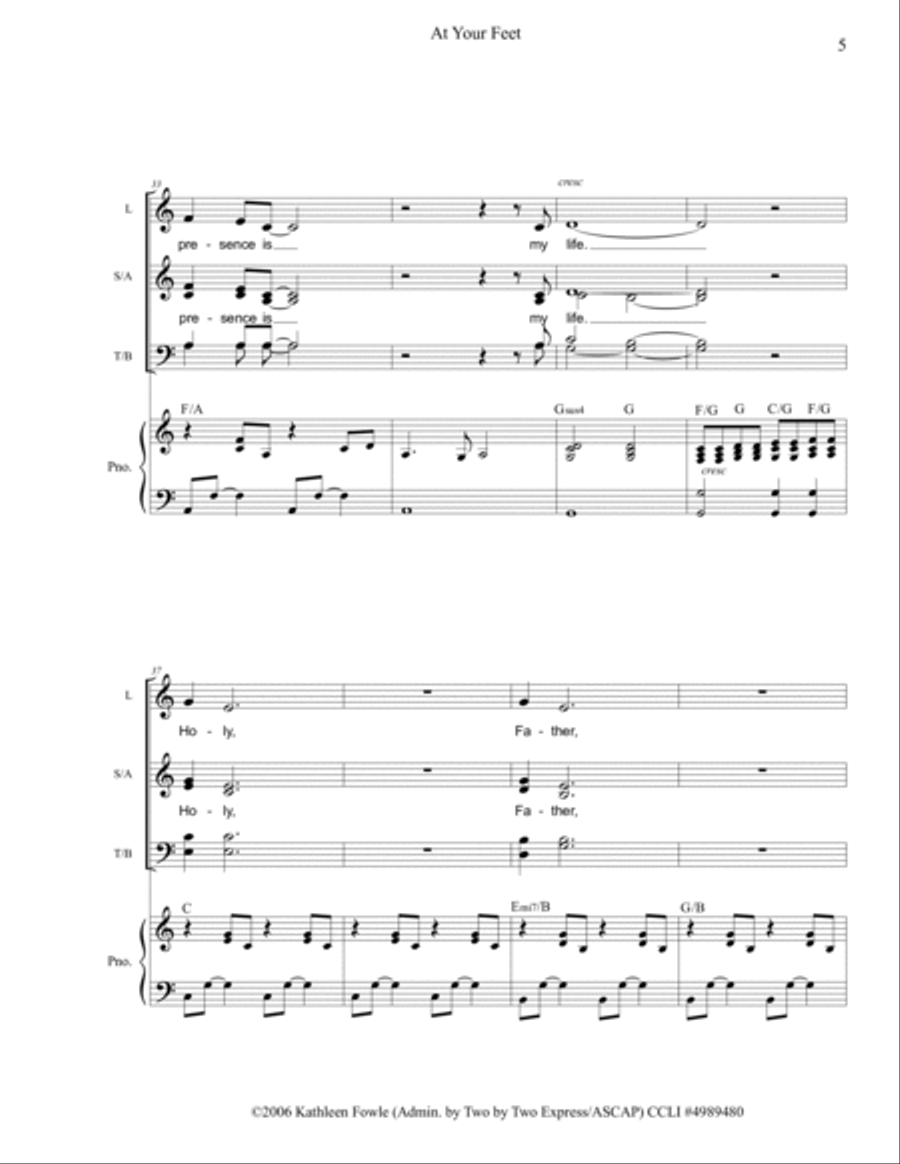 At Your Feet 4-Part scores gallery preview page 6