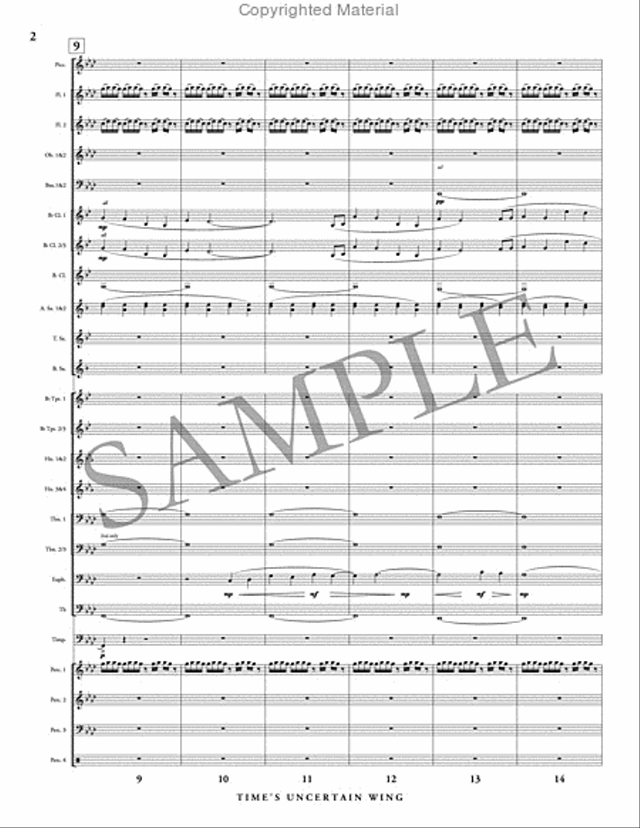 Time's Uncertain Wing (score & parts) Concert Band scores gallery preview page 3