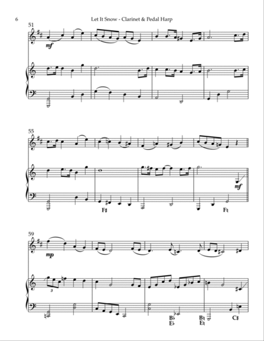 Let It Snow! Let It Snow! Let It Snow! B-Flat Clarinet scores gallery preview page 6