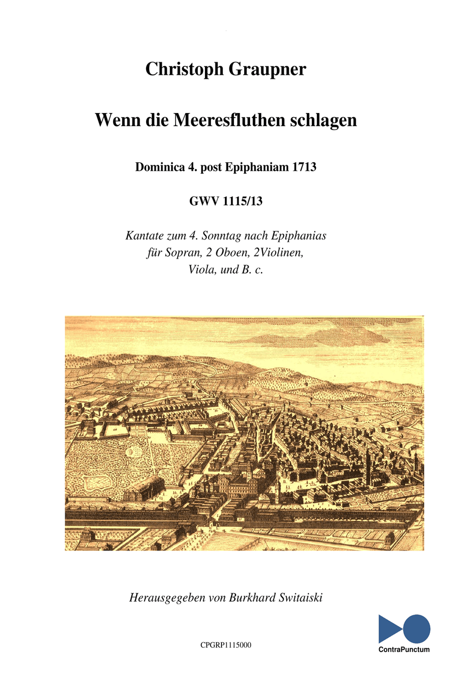 Graupner Christoph Cantata Wenn die Meeresfluthen schlagen GWV 1115/13 Large Ensemble scores gallery preview page 1