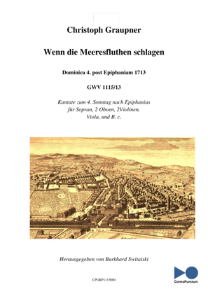 Book cover for Graupner Christoph Cantata Wenn die Meeresfluthen schlagen GWV 1115/13