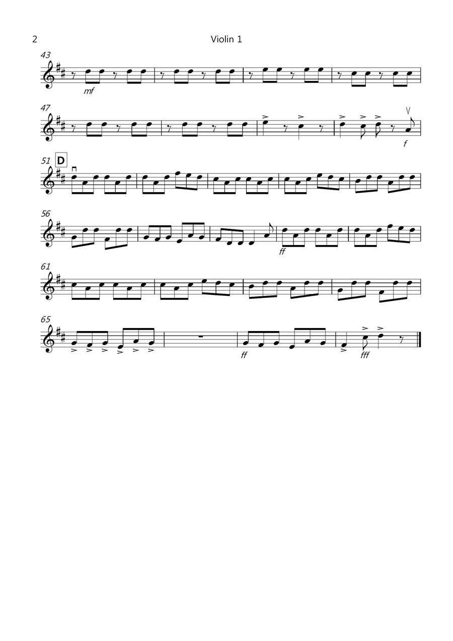 The Irish Washerwoman for Violin Quartet Violin Solo scores gallery preview page 5