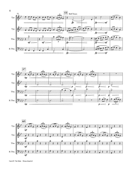Carol Of The Bells (Brass Quartet) image number null