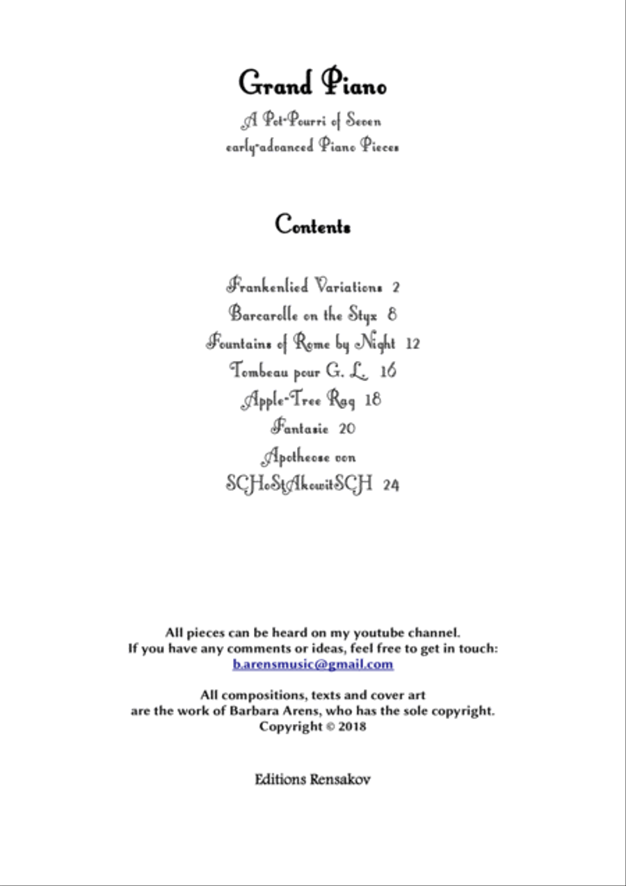 Grand Piano: A Pot-Pourri of Seven early-advanced Piano Pieces Piano Solo scores gallery preview page 3