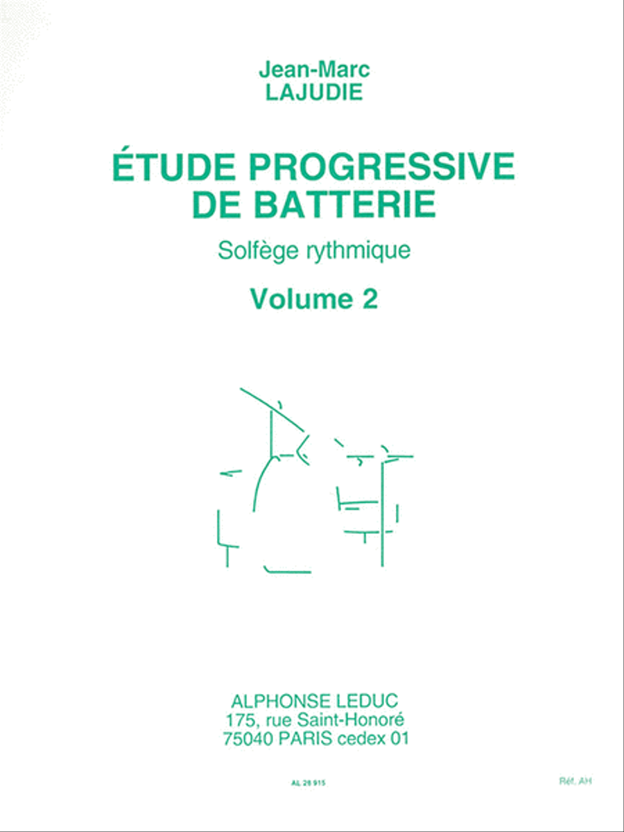 Etude Progressive De Batterie, Solfege Rythmique Vol.2 (percussion