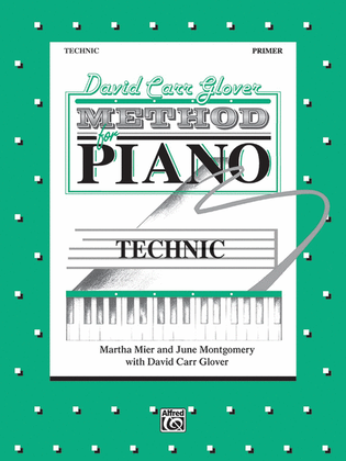 Book cover for David Carr Glover Method for Piano Technic