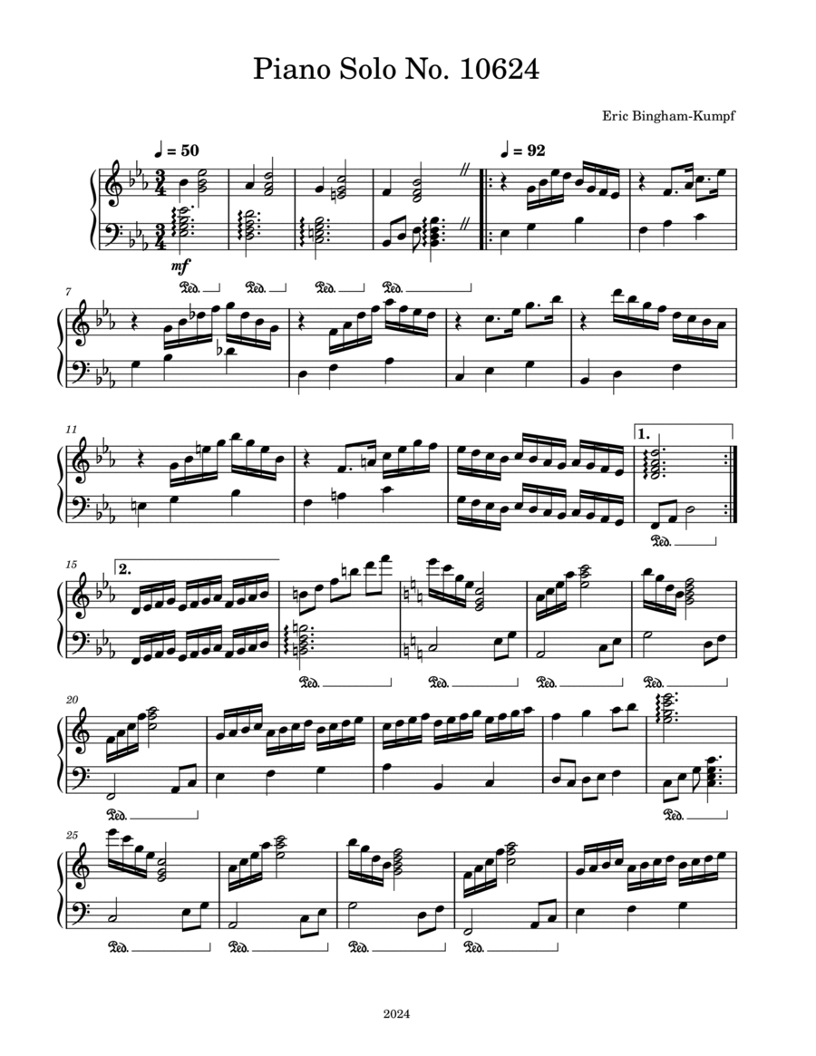 Piano Solo No. 10624 Piano Solo No. 10624 Piano Solo scores gallery preview page 1