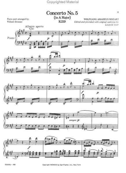 Concerto No. 5 in A Major
