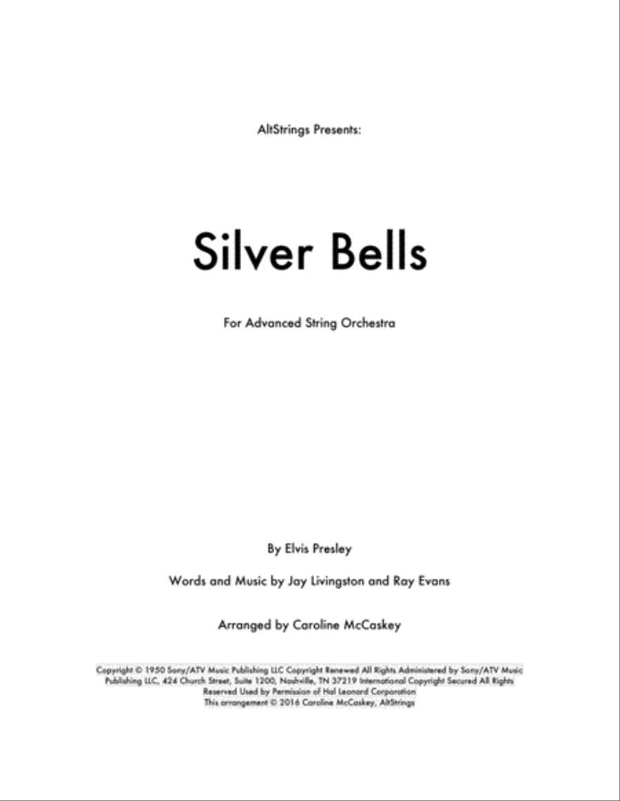 Silver Bells Silver Bells String Orchestra scores gallery preview page 1