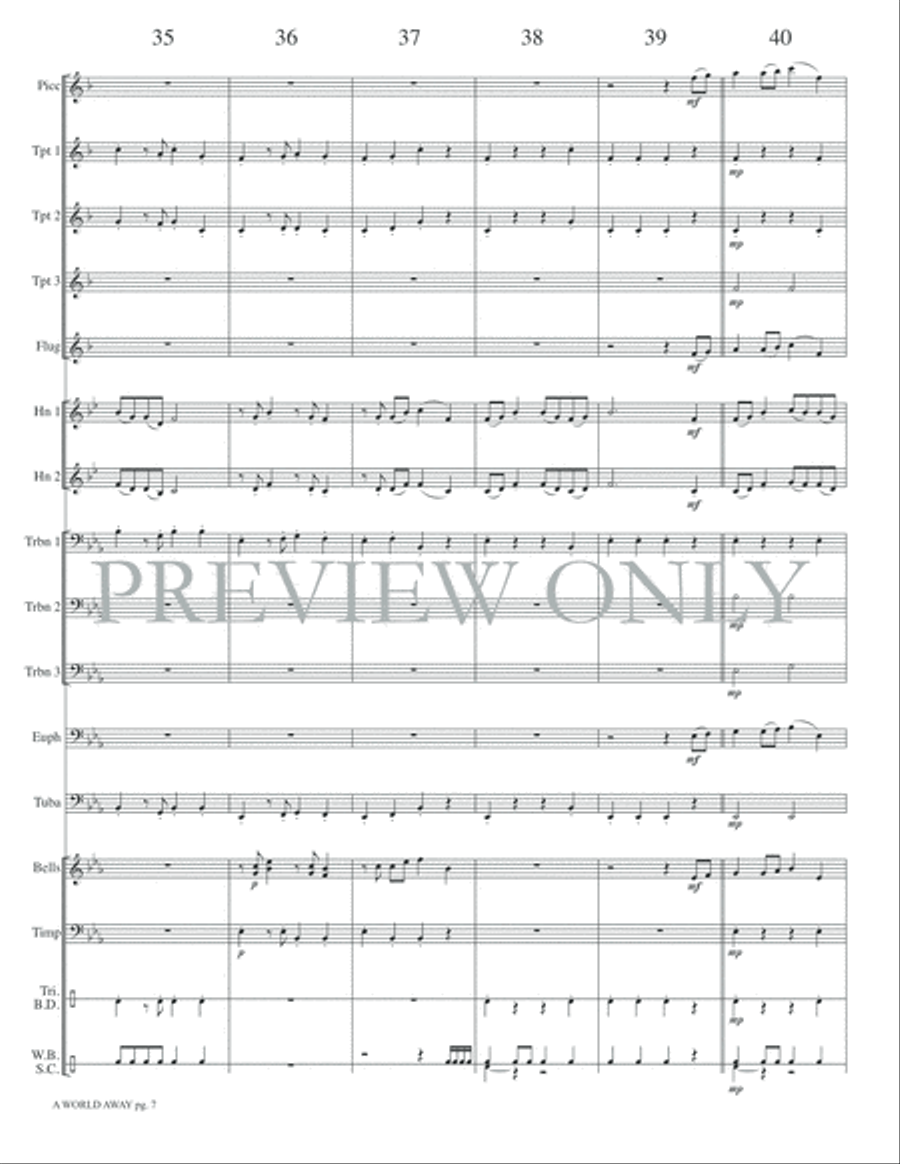 A World Away A World Away Small Ensemble scores gallery preview page 9