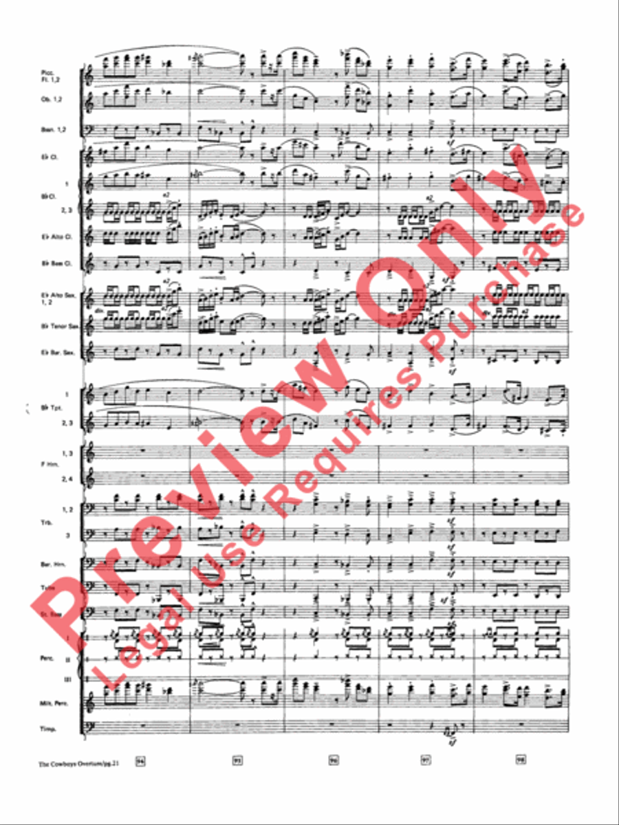 The Cowboys Concert Band scores gallery preview page 22