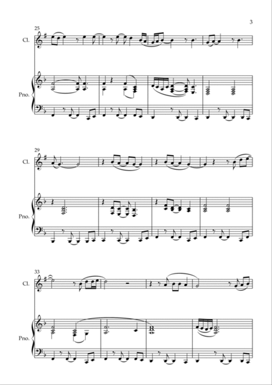 Stand By Me B-Flat Clarinet scores gallery preview page 3