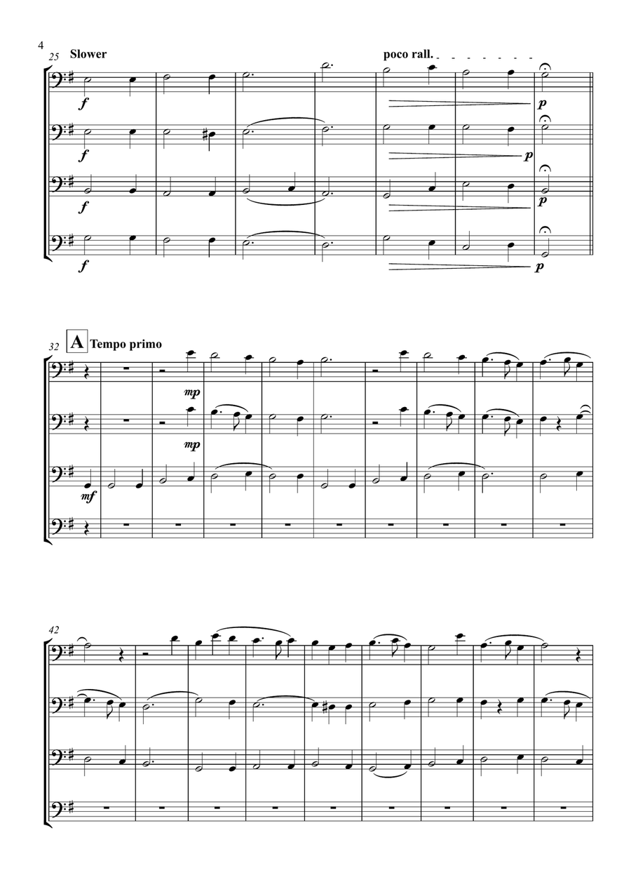 Bassoon Quartet - In Dulci Jubilo Woodwind Quartet scores gallery preview page 4