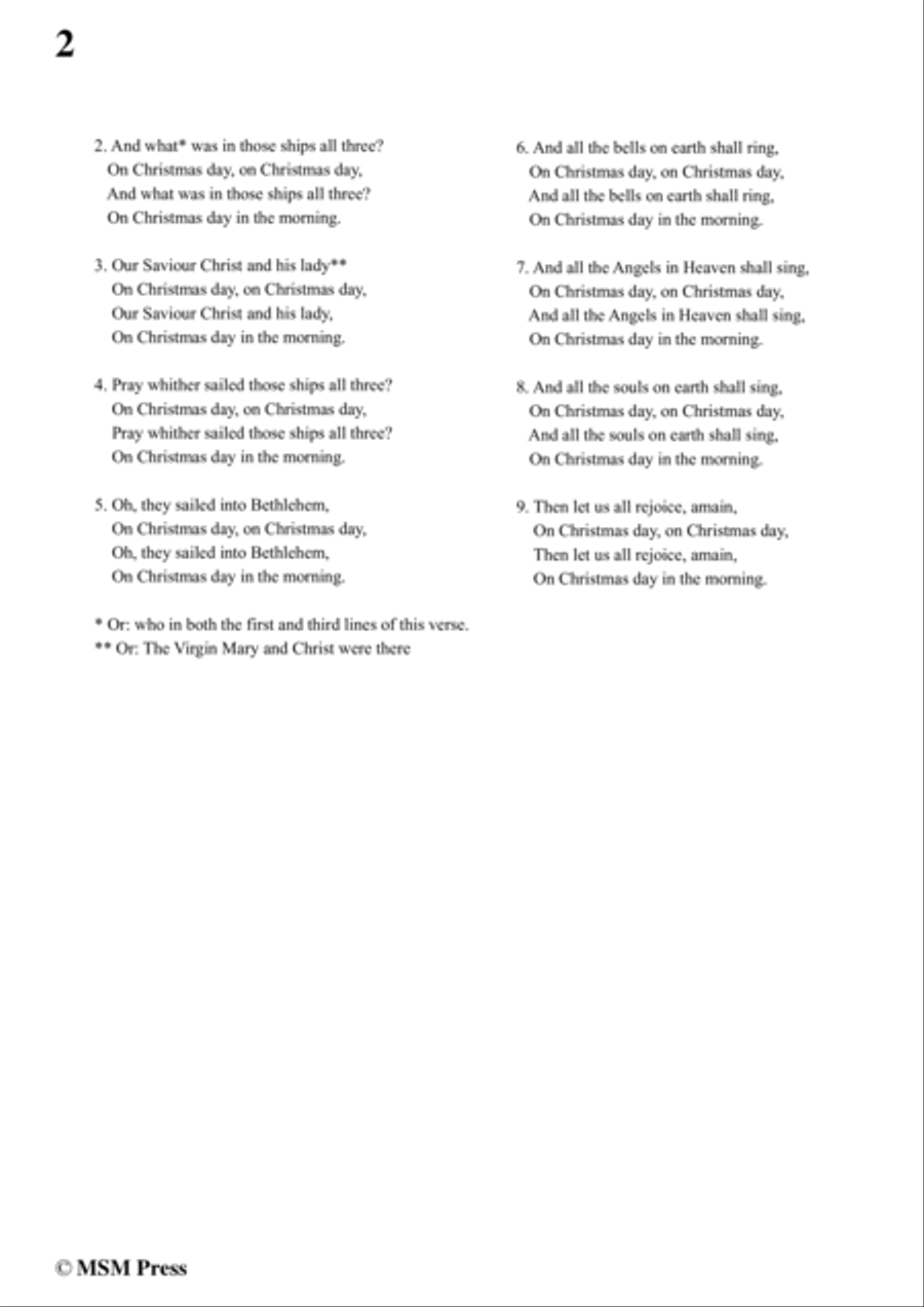 Stainer-I Saw Three Ships,in A Major,for A Cappella 4-Part scores gallery preview page 4