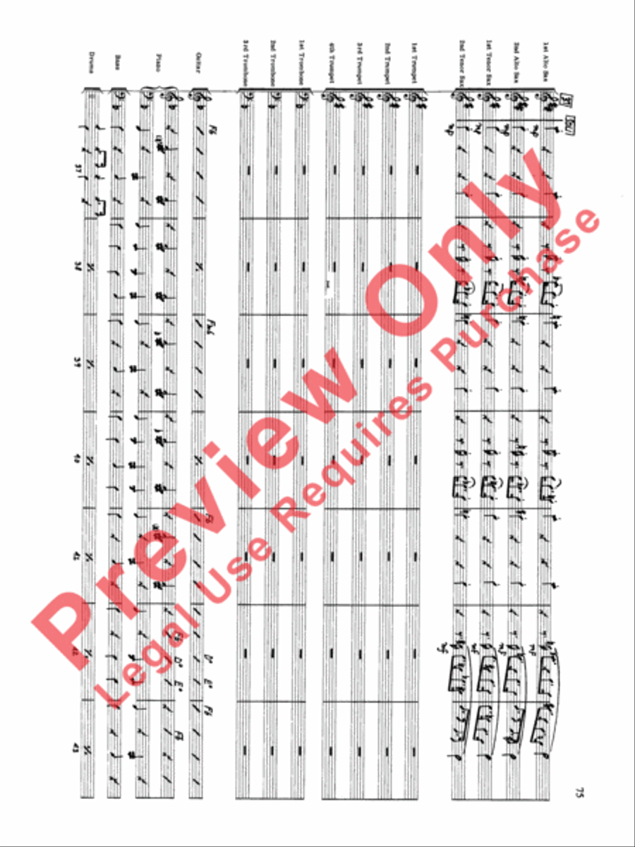 Original Big Band Sounds Big Band scores gallery preview page 76