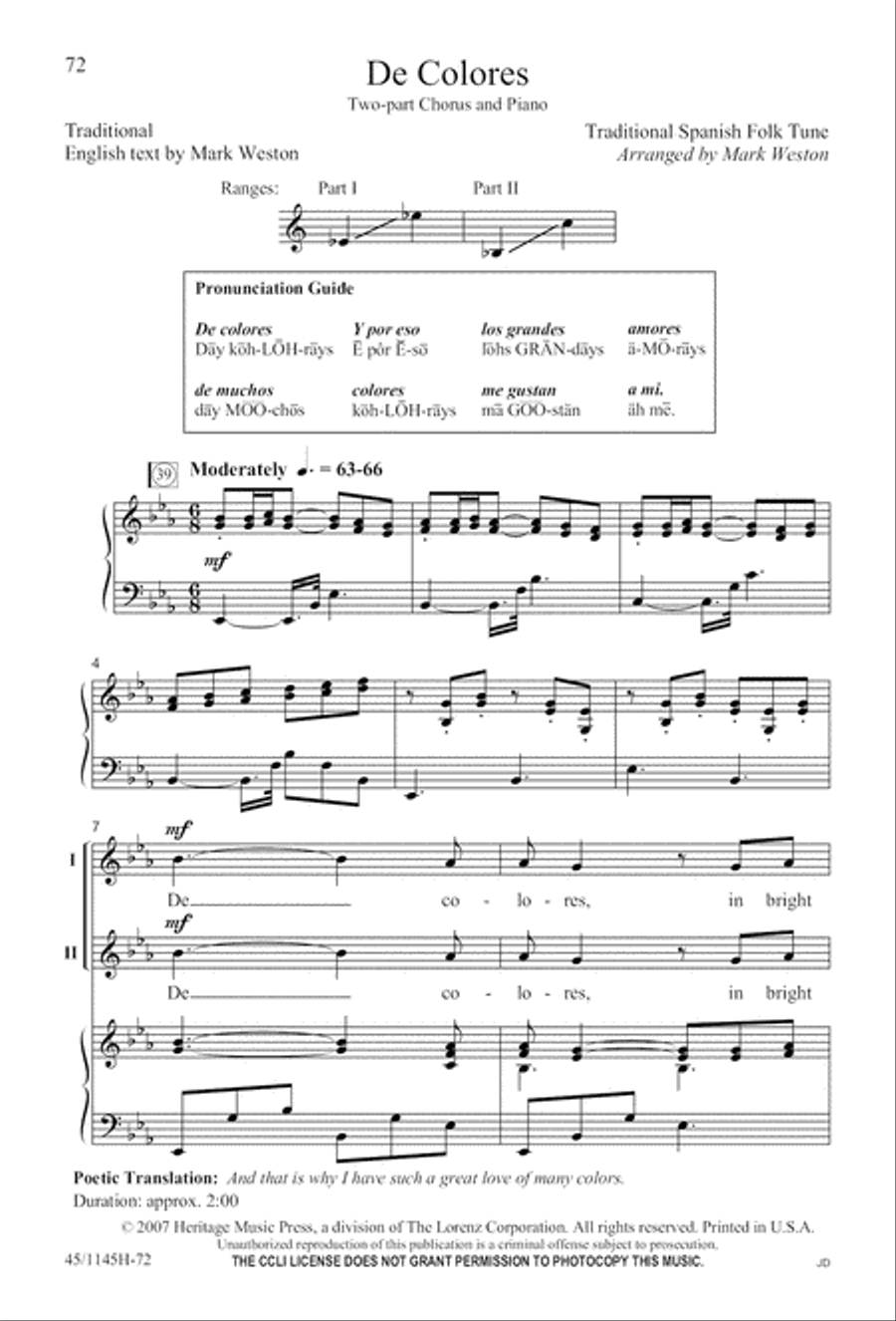We Sing the World Around 2-Part scores gallery preview page 73