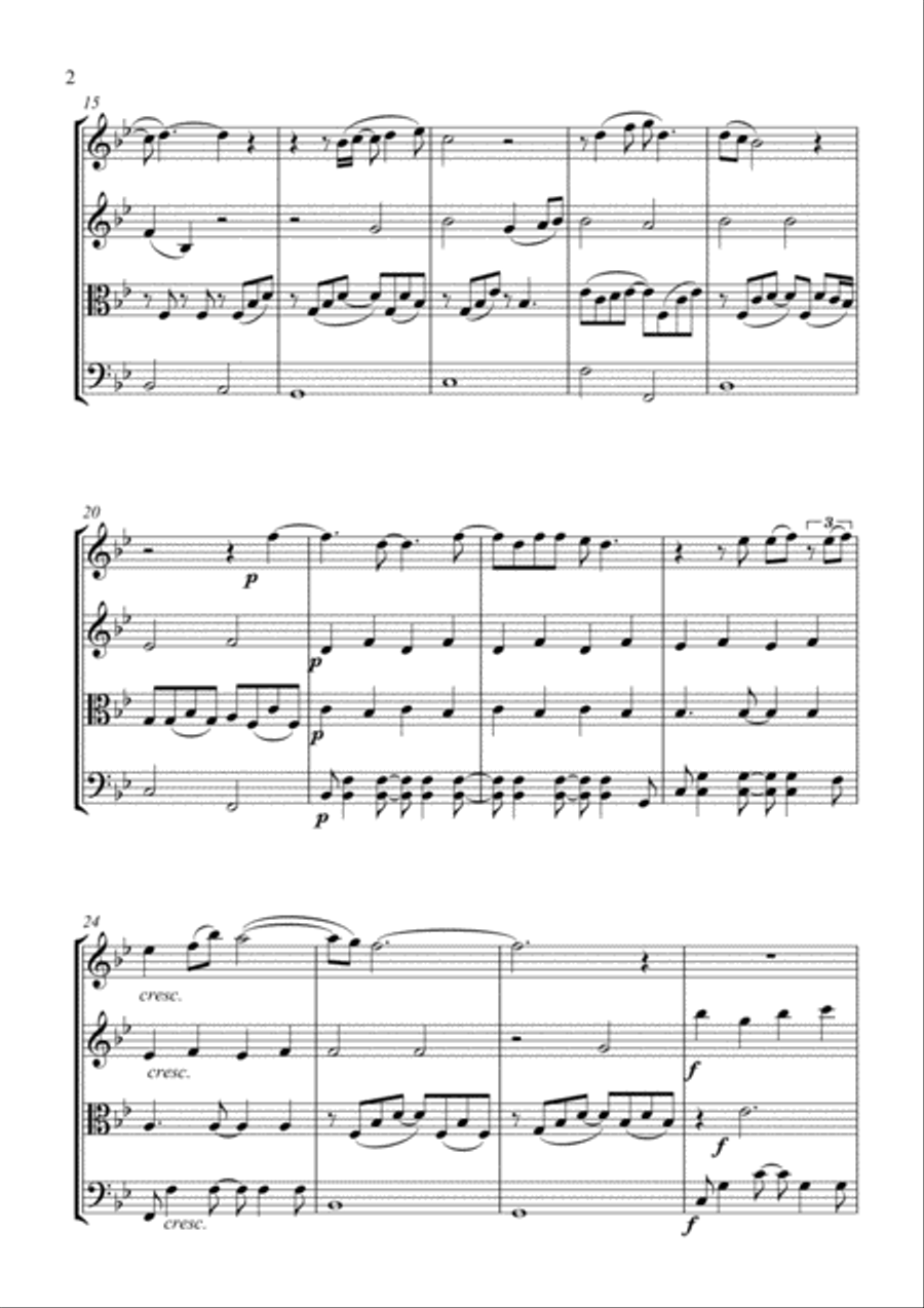 Over The Rainbow (from The Wizard Of Oz) String Quartet scores gallery preview page 2