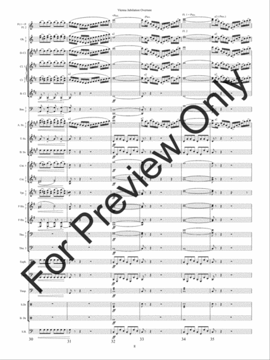 Vienna Jubilation Overture (Score) Concert Band scores gallery preview page 11