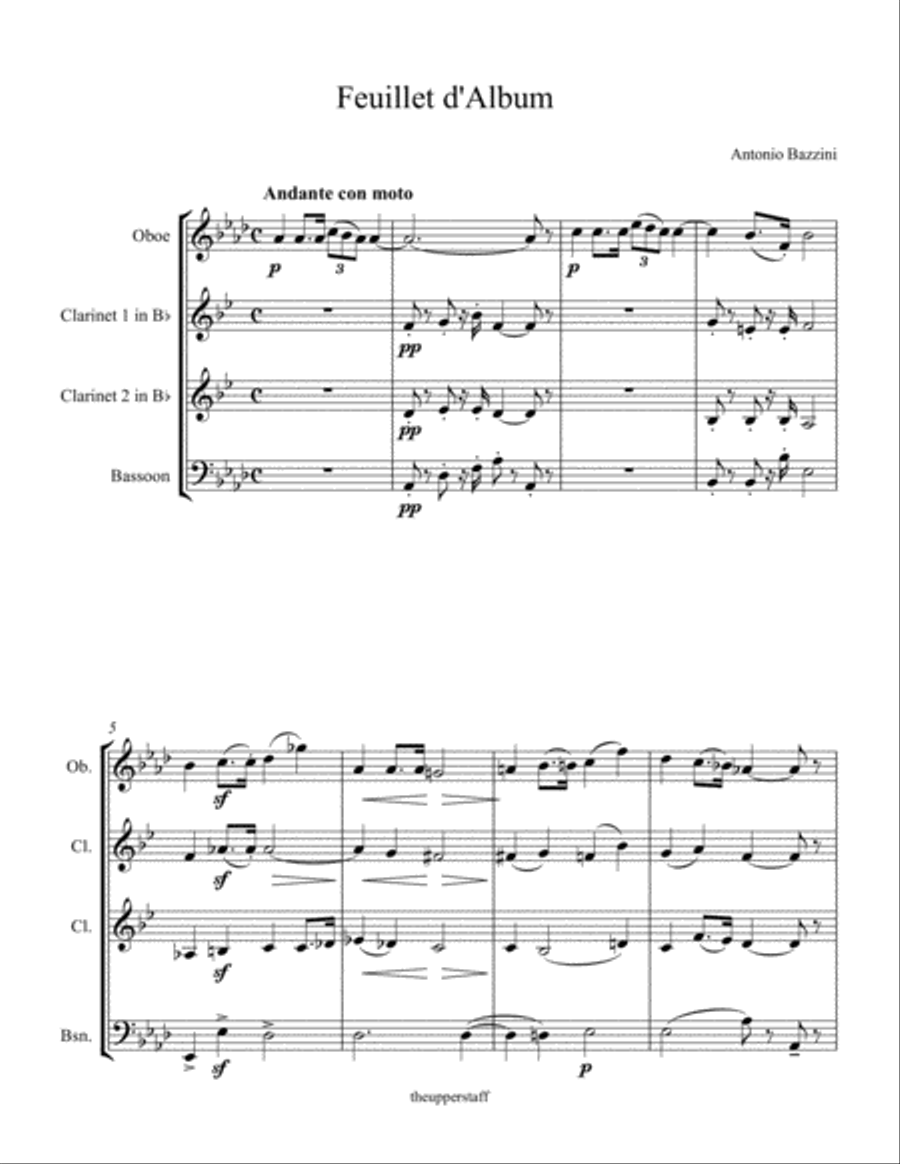 Feuillet d'Album Woodwind Quartet scores gallery preview page 2