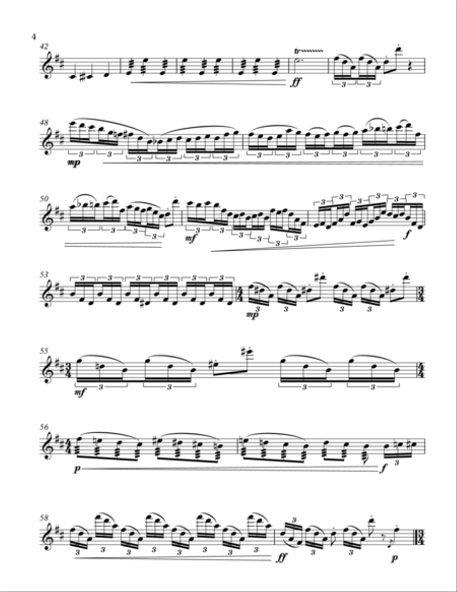 Solo for Flute - Dylan Hughes Flute Solo scores gallery preview page 4