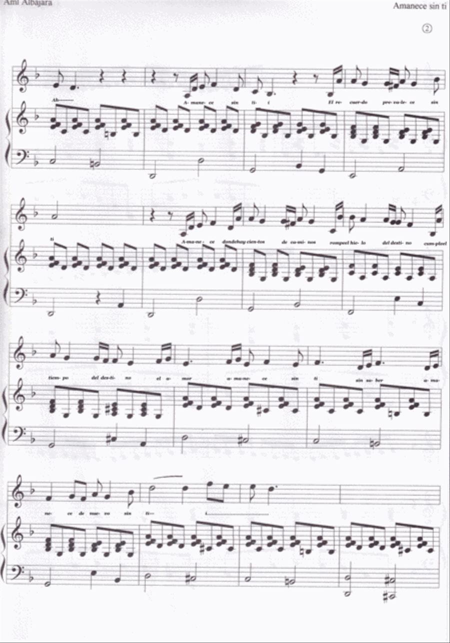 Amanece sin ti Voice scores gallery preview page 3