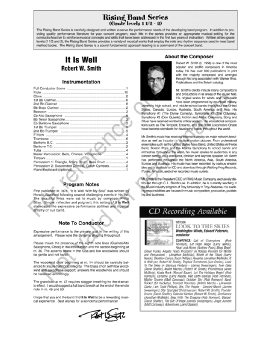 It Is Well Concert Band scores gallery preview page 3