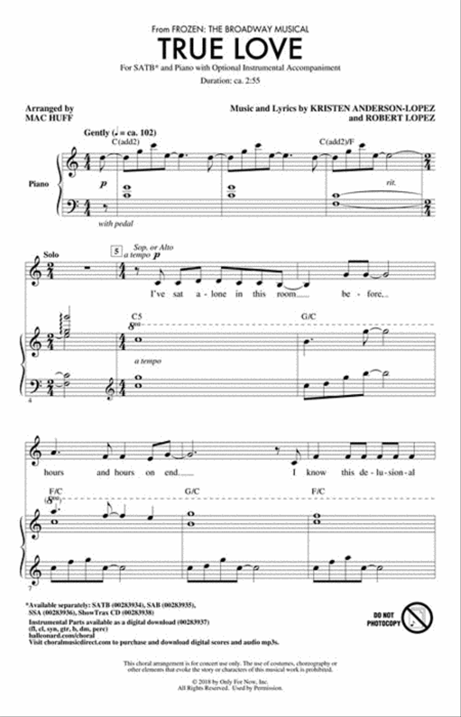 True Love True Love 4-Part scores gallery preview page 2
