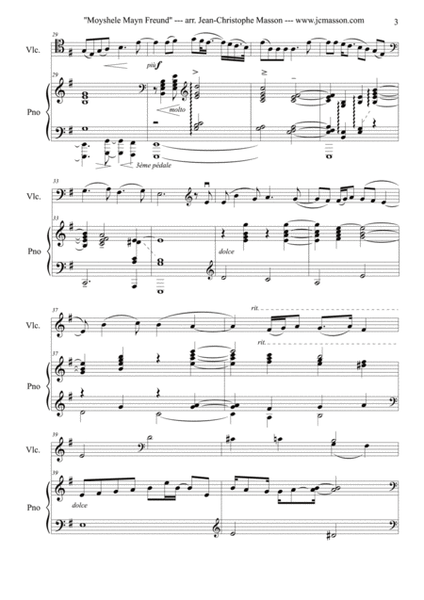 5 mélodies hébraïques traditionnelles pour violoncelle et piano --- Score and Parts --- JCM 2016 image number null