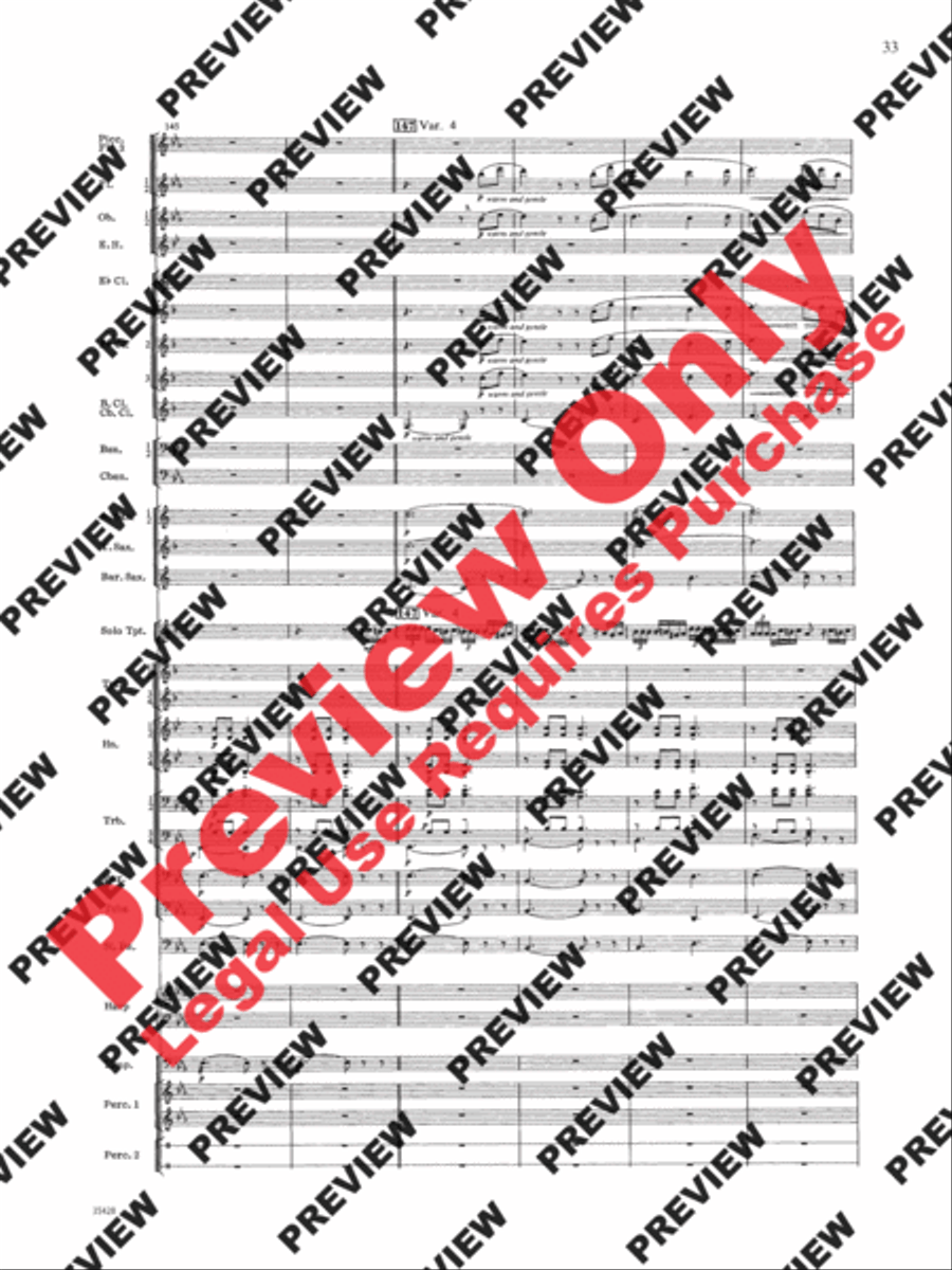 Le Carnaval de Venise Concert Band scores gallery preview page 34